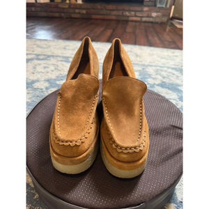 MARC FISHER LTD | Brown Suede Platform Loafers Size 9